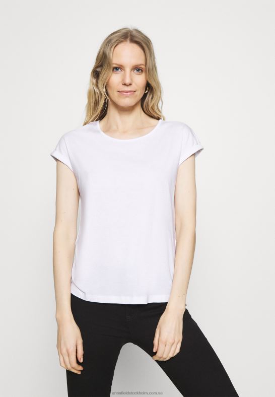 3-pack basic t-shirt svart/vit/mörkröd Anna Field 42BF6259 kvinnor