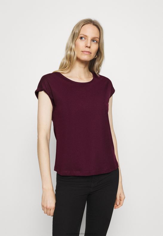 3-pack basic t-shirt svart/vit/mörkröd Anna Field 42BF6259 kvinnor