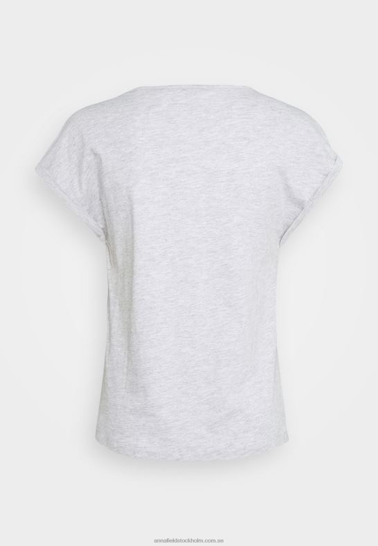 3-pack basic t-shirt svart/vit/melerad ljusgrå Anna Field 42BF6266 kvinnor