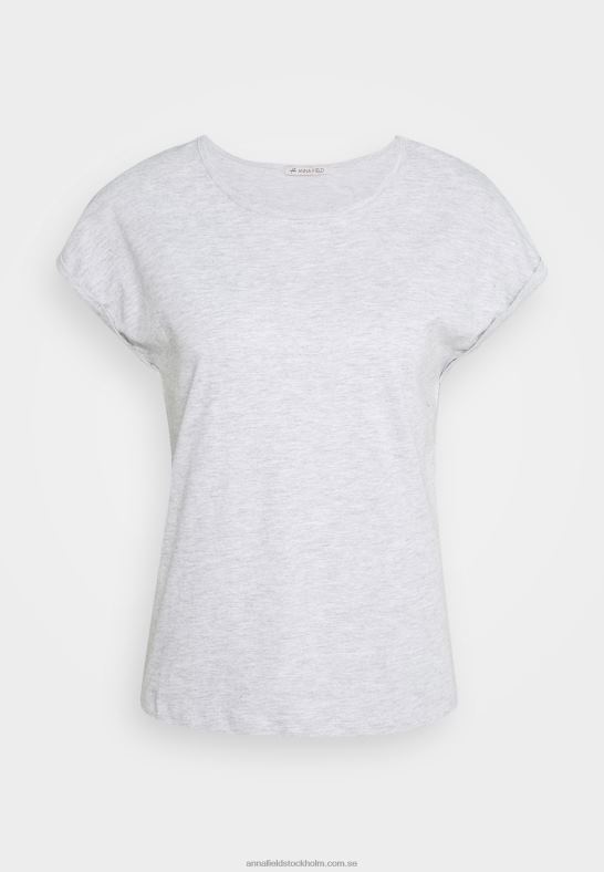 3-pack basic t-shirt svart/vit/melerad ljusgrå Anna Field 42BF6266 kvinnor