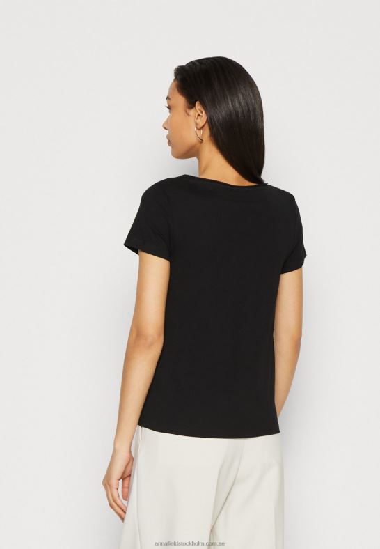 3-pack basic t-shirt svart/vit/melerad ljusgrå Anna Field 42BF6284 kvinnor