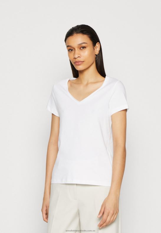 3-pack basic t-shirt svart/vit/melerad ljusgrå Anna Field 42BF6284 kvinnor