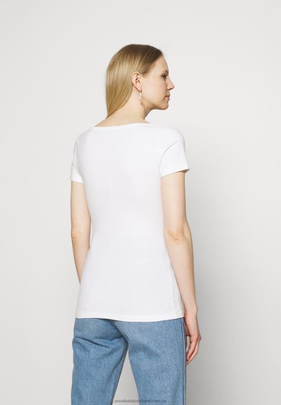 3-pack basic t-shirt vit Anna Field 42BF6328 kvinnor