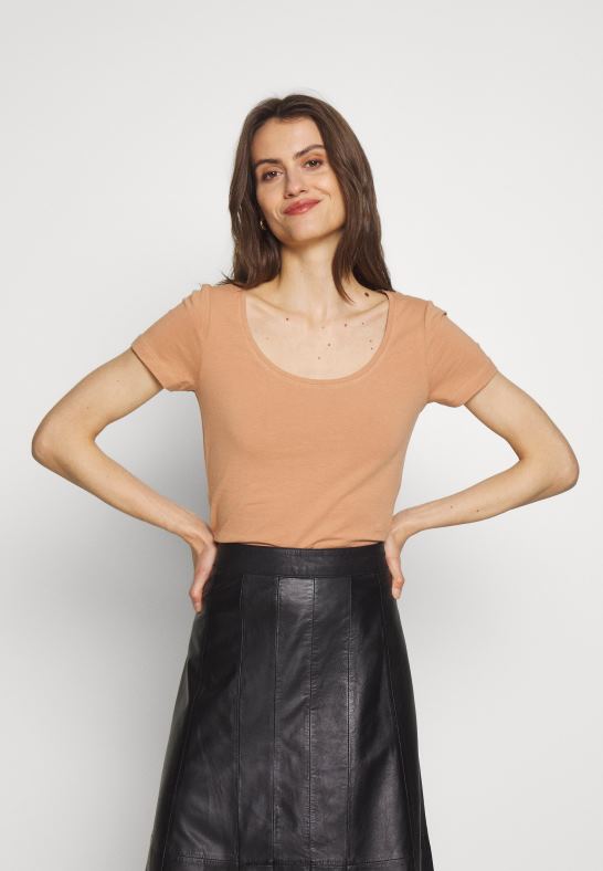 3-pack basic t-shirt vit/camel/svart Anna Field 42BF6380 kvinnor