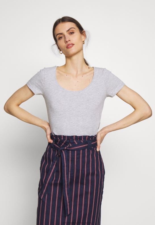 3-pack basic t-shirt vit/marinblå/ljusgrå melange Anna Field 42BF6271 kvinnor