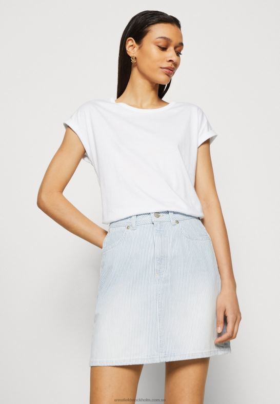 3-pack basic t-shirt vit/melerad ljusgrå Anna Field 42BF6344 kvinnor