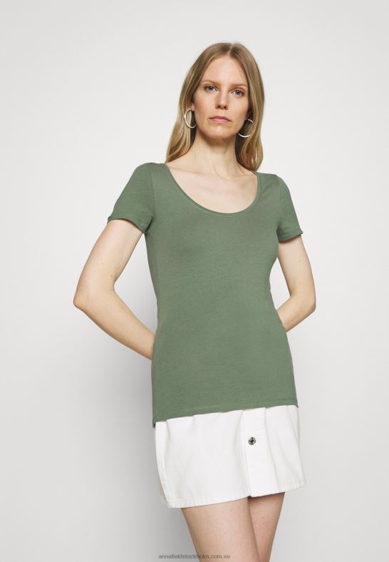 3-pack basic t-shirt vit/melerad ljusgrå/ljusgrön Anna Field 42BF6342 kvinnor