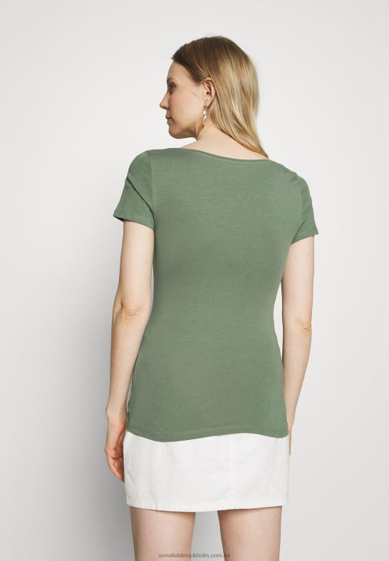 3-pack basic t-shirt vit/melerad ljusgrå/ljusgrön Anna Field 42BF6342 kvinnor