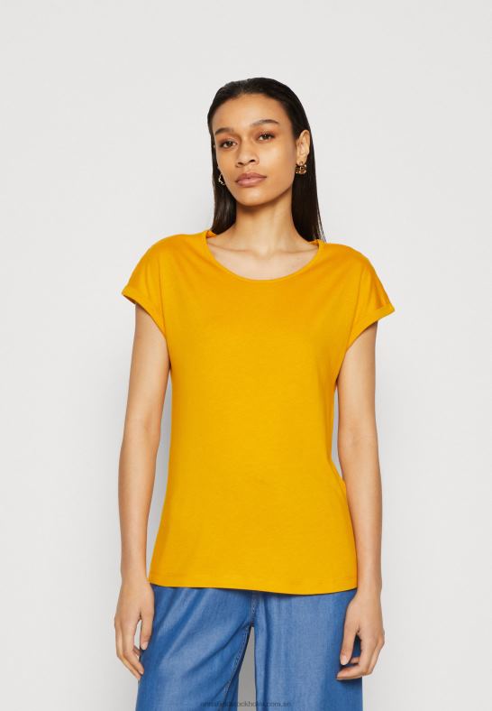 3-pack basic t-shirt vit/melerad ljusgrå/mörkgul Anna Field 42BF6308 kvinnor