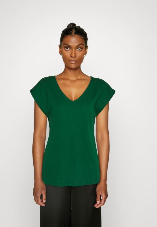 basic t-shirt mörkgrön Anna Field 42BF6326 kvinnor