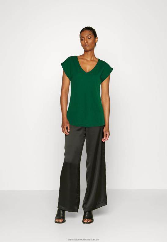 basic t-shirt mörkgrön Anna Field 42BF6326 kvinnor