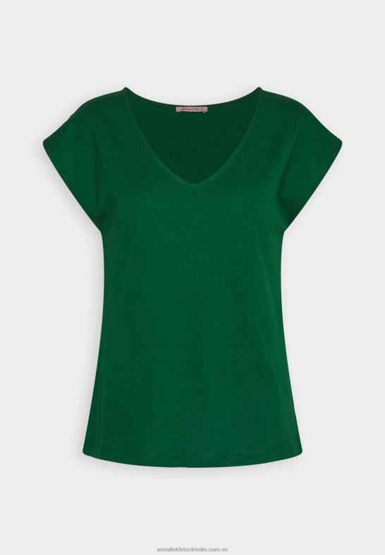 basic t-shirt mörkgrön Anna Field 42BF6326 kvinnor