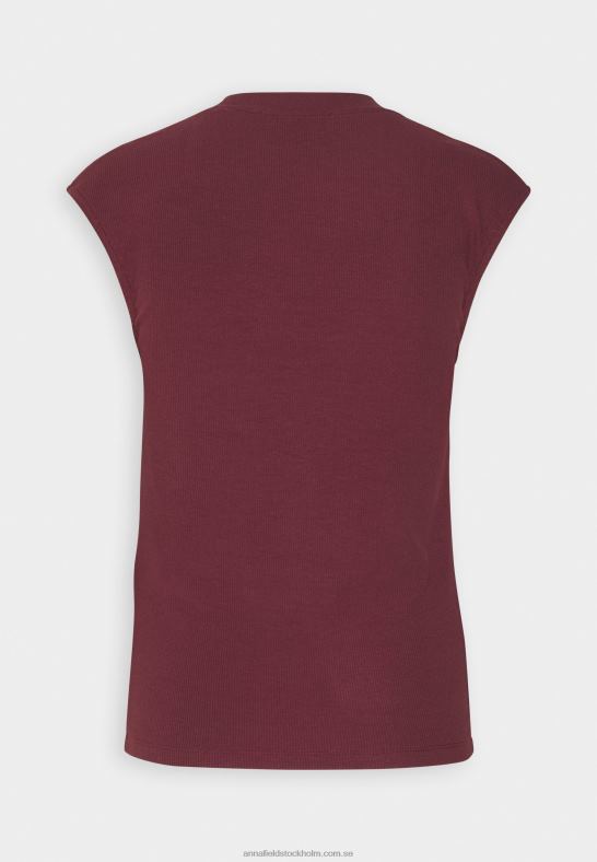 basic t-shirt mörkröd Anna Field 42BF6310 kvinnor