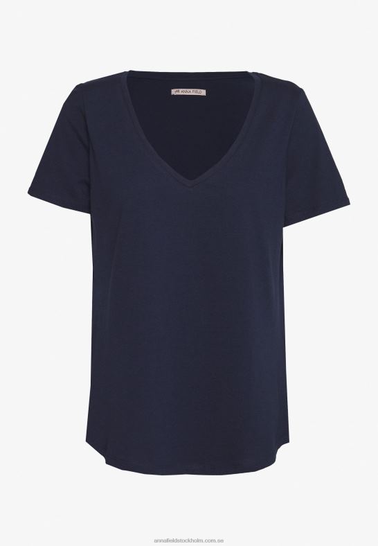basic t-shirt melerad ljusgrå/blå Anna Field 42BF6334 kvinnor