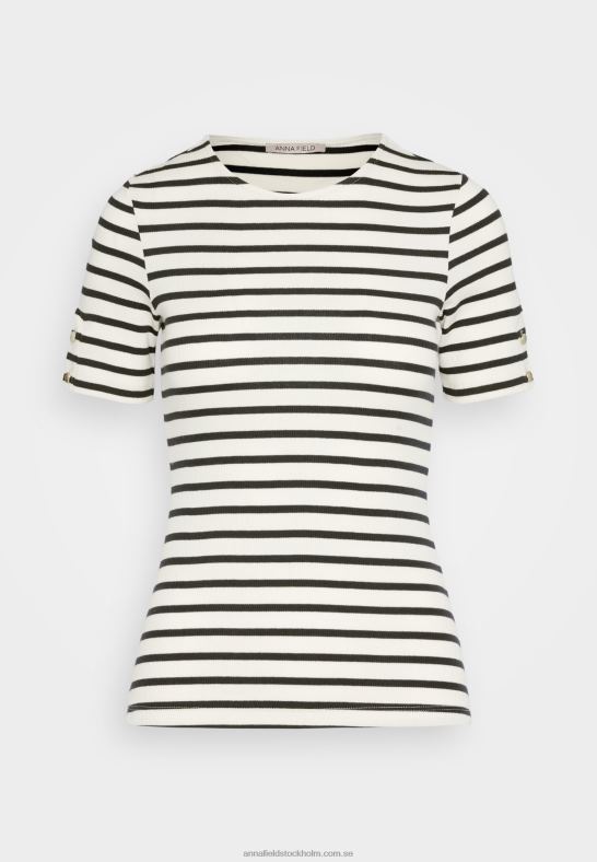 tryck t-shirt mörkblå/vit Anna Field 42BF6339 kvinnor