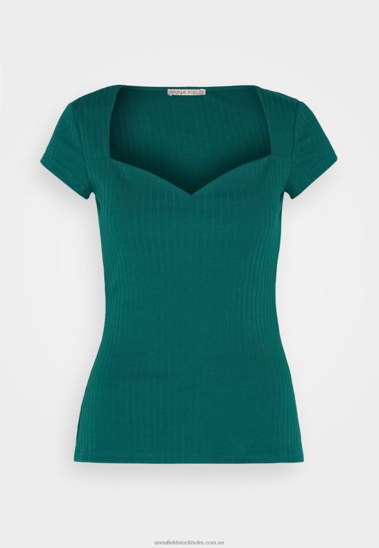 tryck t-shirt mörkgrön Anna Field 42BF6240 kvinnor