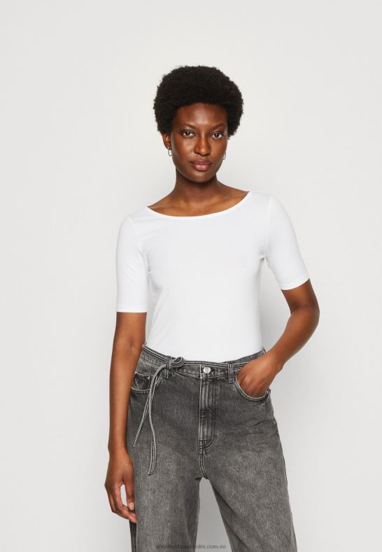 tryck t-shirt mörkgul/vit Anna Field 42BF6295 kvinnor