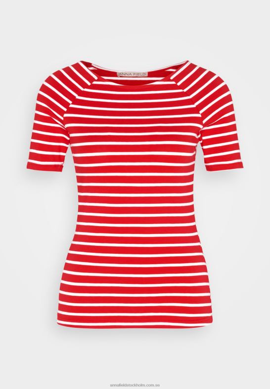 tryck t-shirt röd/vit Anna Field 42BF6340 kvinnor