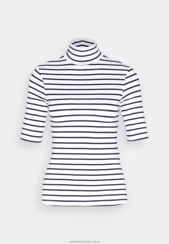 tryck t-shirt vit/mörkblå Anna Field 42BF6305 kvinnor