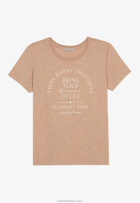 väck dina drömmar till liv med tryckt t-shirt brun Anna Field 42BF6321 kvinnor