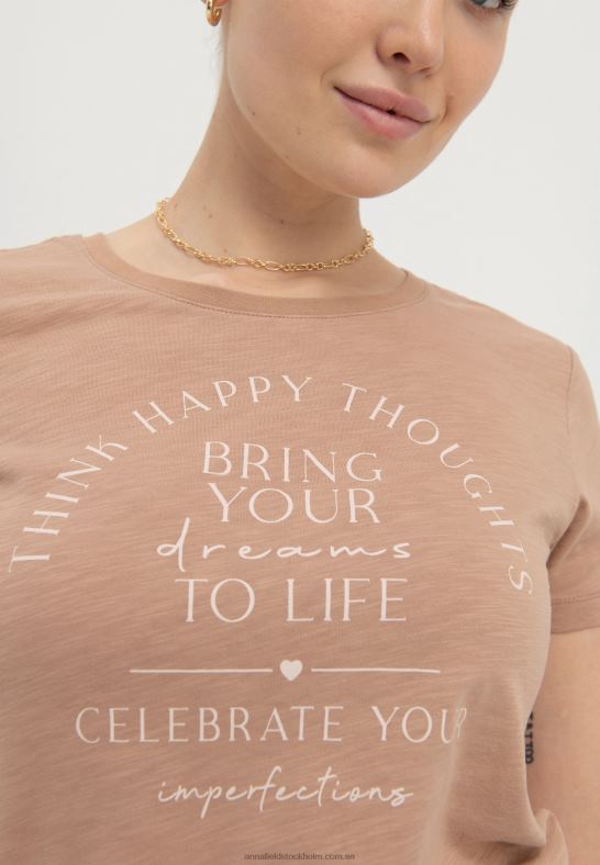 väck dina drömmar till liv med tryckt t-shirt brun Anna Field 42BF6321 kvinnor