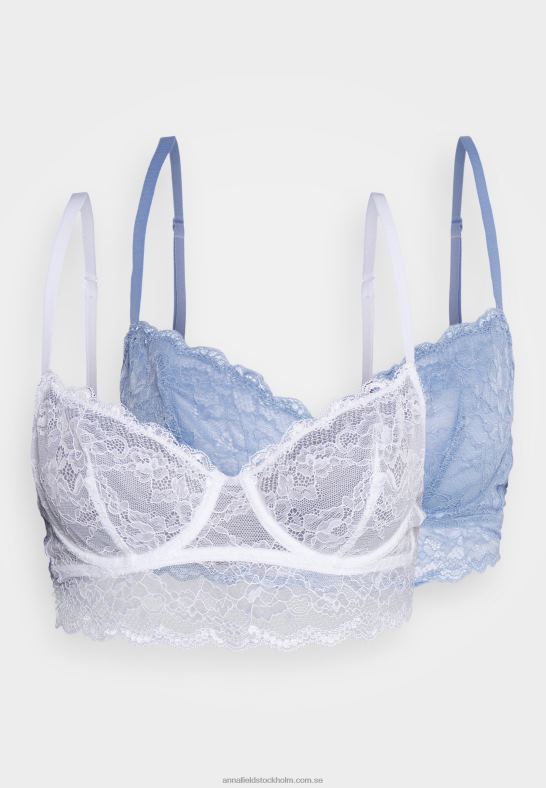 2-pack bygel-bh 503 mörkblå_001 vit Anna Field 42BF6940 kvinnor