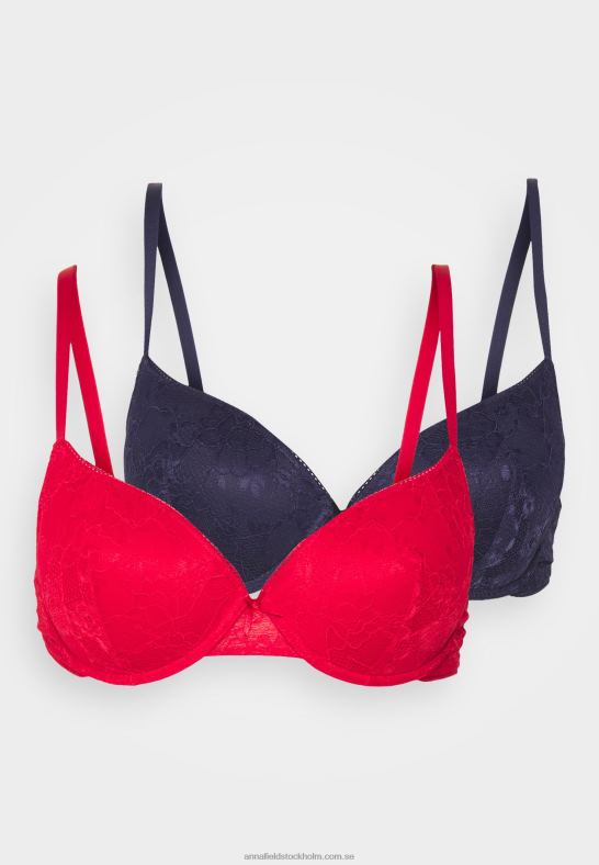 2-pack bygel-bh blå/röd Anna Field 42BF6927 kvinnor