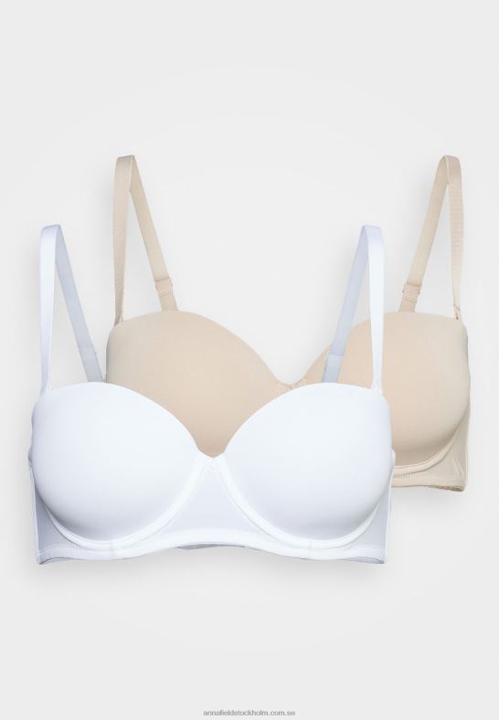 2-pack multiway axelbandslös bh vit/nude Anna Field 42BF6925 kvinnor