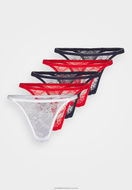 5-pack stringtrosa röd/blå/vit Anna Field 42BF6971 kvinnor