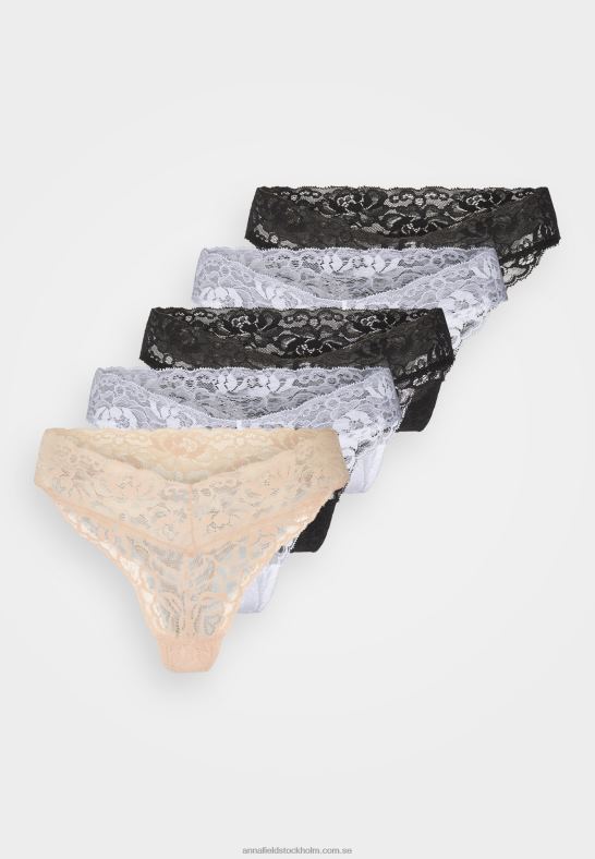 5-pack stringtrosa schwarz/wei/nude Anna Field 42BF6961 kvinnor