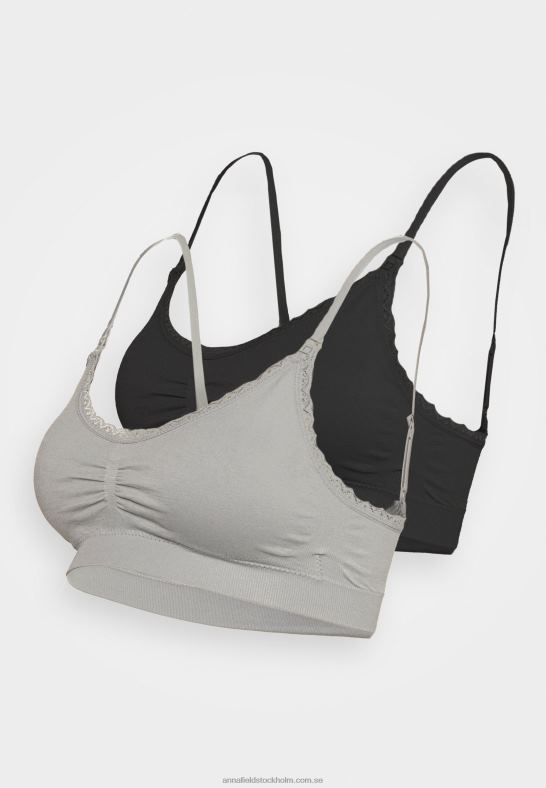 mamma sömlös bh 2-pack bustier grå/svart Anna Field 42BF6952 kvinnor