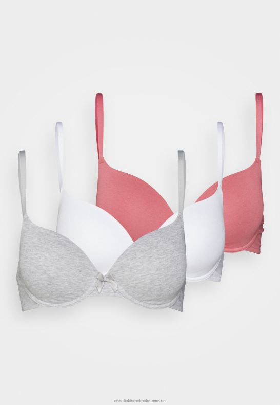 sunlight 3pack tshirt bh t-shirt bh rosa/grå/vit Anna Field 42BF6917 kvinnor