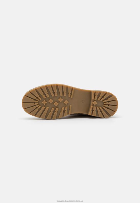ankelboots med snörning i läder taupe Anna Field 42BF62022 kvinnor