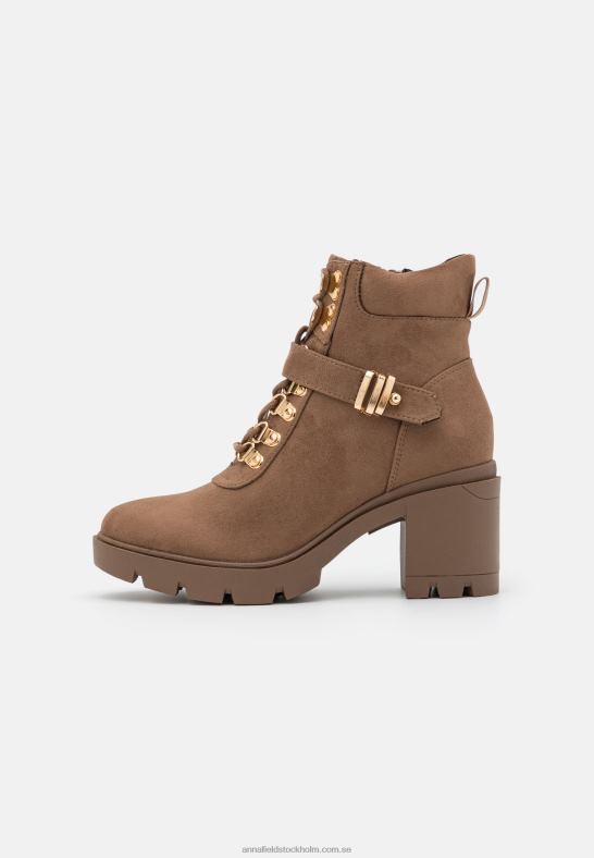 ankelboots med snörning i taupe Anna Field 42BF61907 kvinnor