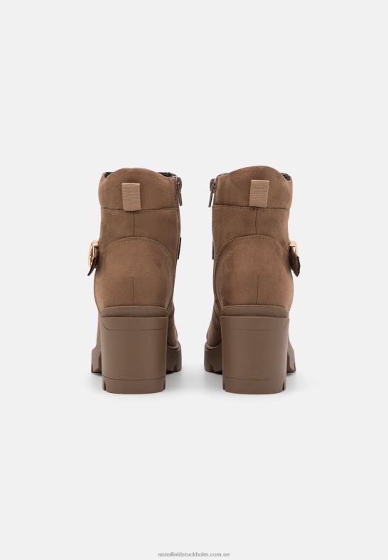 ankelboots med snörning i taupe Anna Field 42BF61907 kvinnor