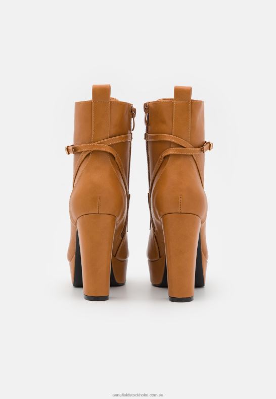 ankelboots med snörning konjak Anna Field 42BF62031 kvinnor