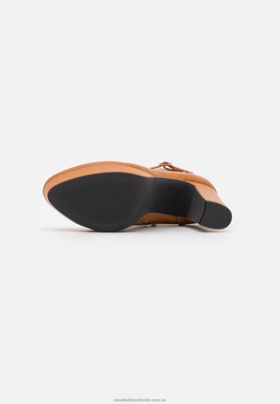 ankelboots med snörning konjak Anna Field 42BF62031 kvinnor