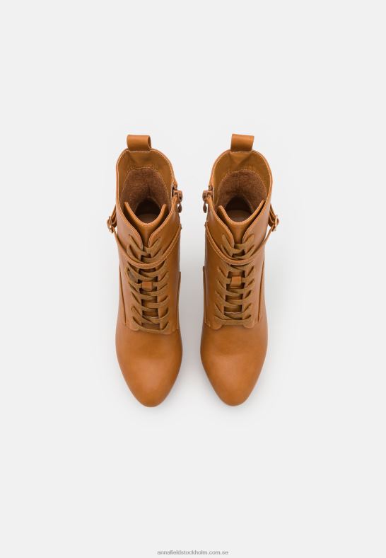 ankelboots med snörning konjak Anna Field 42BF62031 kvinnor