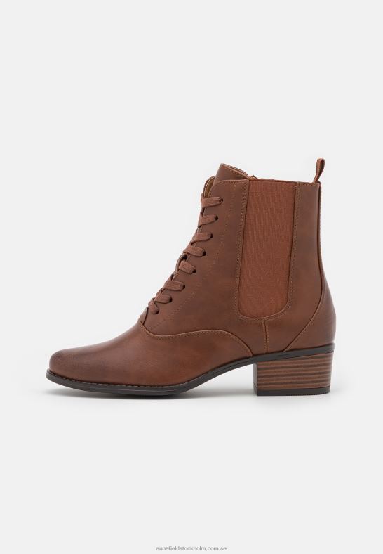 ankelboots med snörning konjak Anna Field 42BF62042 kvinnor