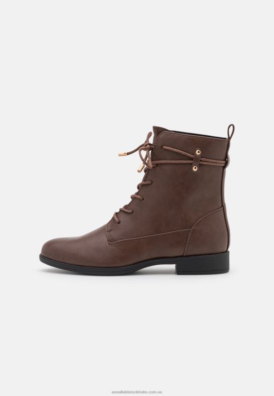 ankelboots med snörning mörkbruna Anna Field 42BF62014 kvinnor