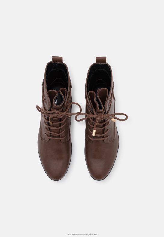 ankelboots med snörning mörkbruna Anna Field 42BF62014 kvinnor