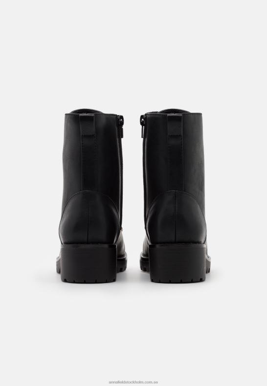 ankelboots med snörning svarta Anna Field 42BF62013 kvinnor