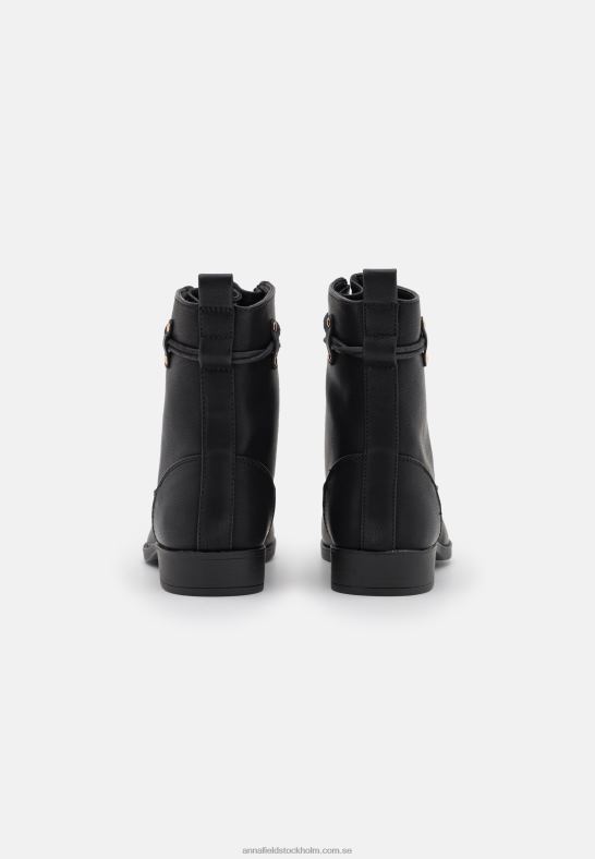 ankelboots med snörning svarta Anna Field 42BF62016 kvinnor