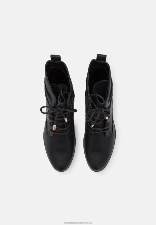 ankelboots med snörning svarta Anna Field 42BF62016 kvinnor