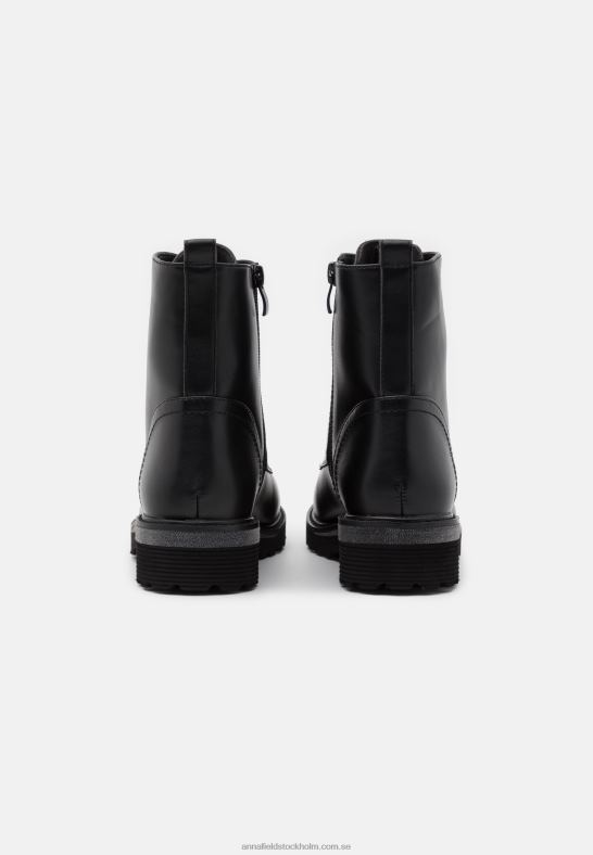 ankelboots med snörning svarta Anna Field 42BF62019 kvinnor