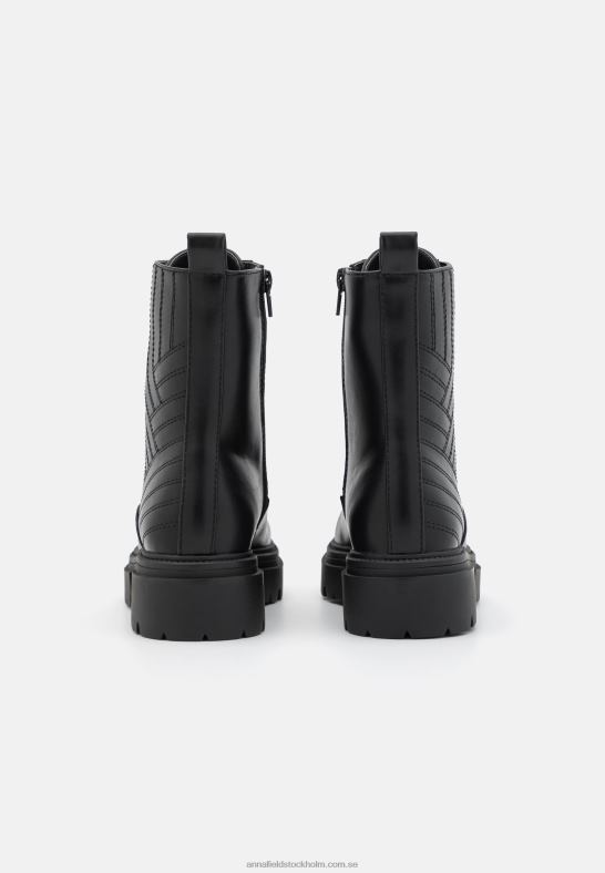 ankelboots med snörning svarta Anna Field 42BF62027 kvinnor
