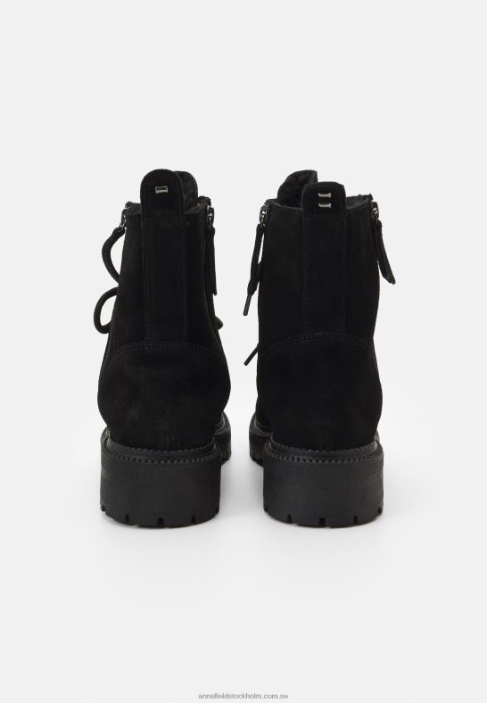ankelboots med snörning svarta Anna Field 42BF62038 kvinnor
