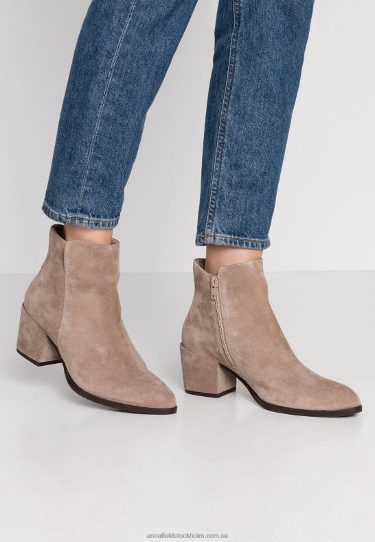 ankelstövlar i läder beige Anna Field 42BF61931 kvinnor