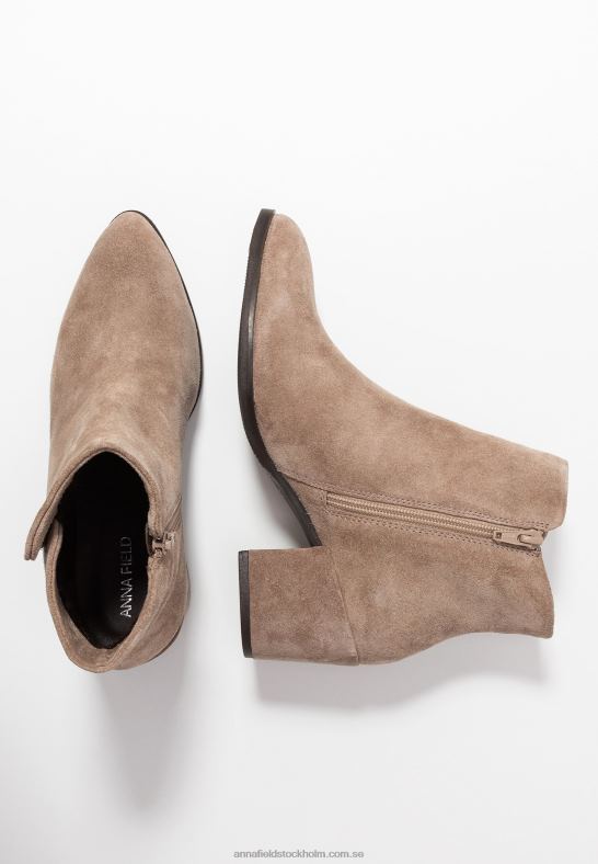 ankelstövlar i läder beige Anna Field 42BF61931 kvinnor