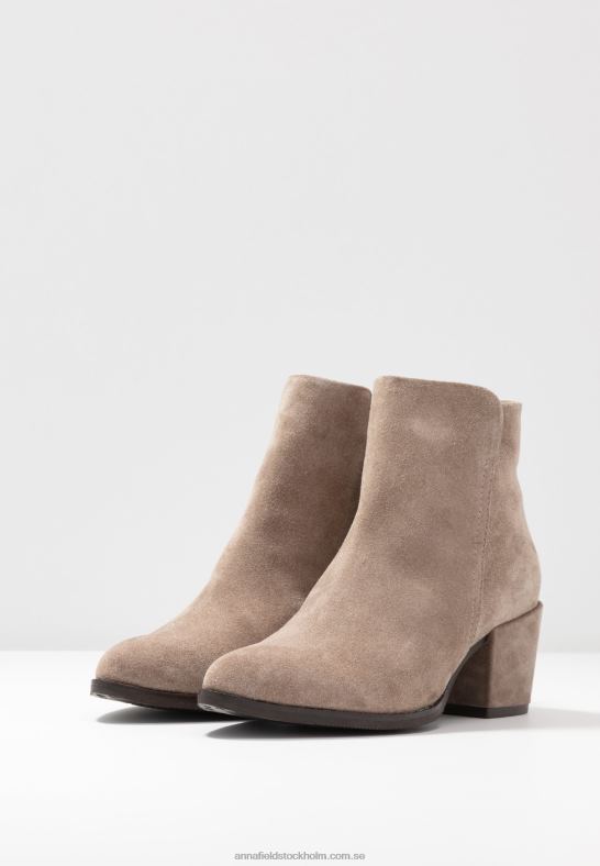 ankelstövlar i läder beige Anna Field 42BF61931 kvinnor